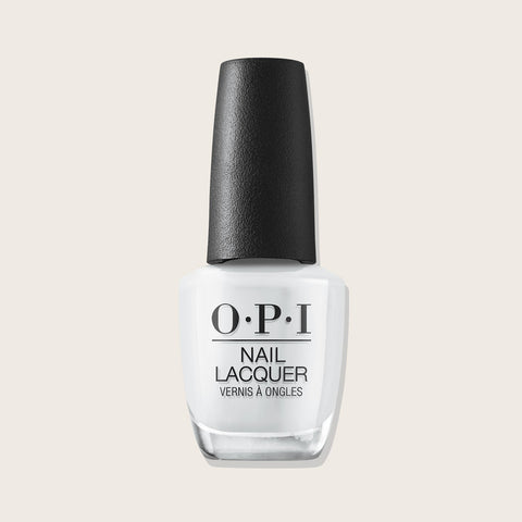Vernis à ongles OPI As Real as It Gets NLS026, couleur neutre et élégante, appliqué sur des ongles soignés et brillants.