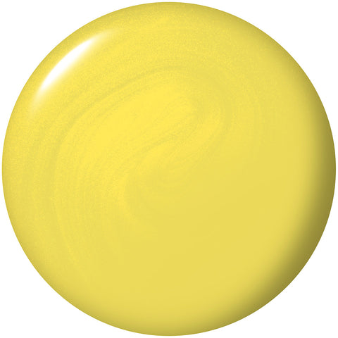 Verre à ongles avec vernis à ongles OPI Infinite Shine Limon-yello, teinte jaune vif, pour beauté des ongles.