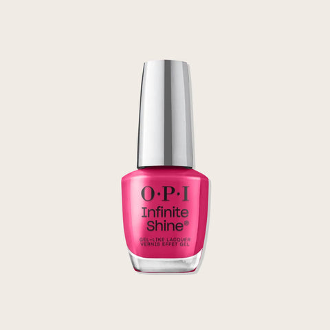 Verre à ongles OPI Infinite Shine Koala Bear-y, finition brillante et élégante, couleur marron clair avec nuances subtiles.