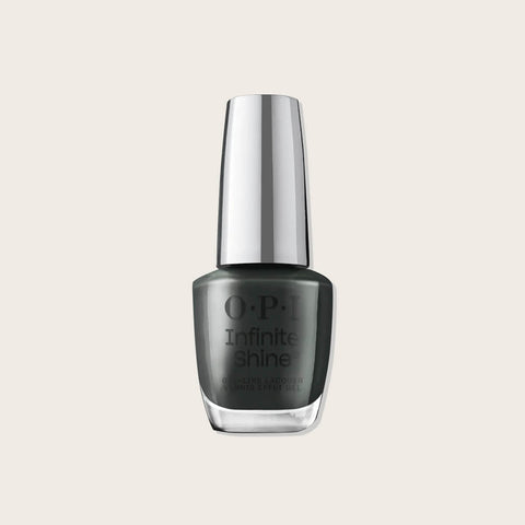 Verre de vernis à ongles OPI Infinite Shine Nein! Nein! Nein! OK Fine! dans un flacon élégant, couleur rose pâle.