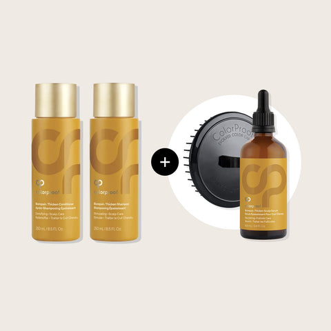 Offre Colorproof : shampooing et revitalisant bio repair 250 ml avec deux produits gratuits, idéal pour cheveux réparés et nourris.