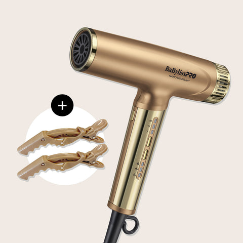 Holiday Promo Nano Light Hair Dryer Gold / 2 Clips Included