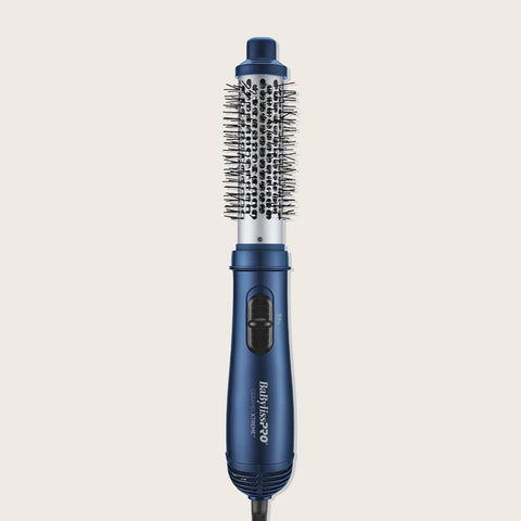 Brosse chauffante électrique Babylisspro Twilight 1,25'' pour coiffure, couleur blanche et or, vue de l'outil.