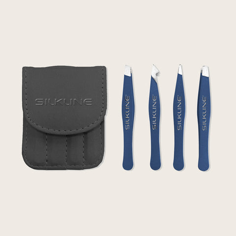 Mini pinces à épiler Silkline Twilight, outil de précision pour l'épilation, collection élégante et compacte.
