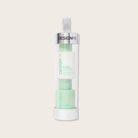 Shampooing et revitalisant GLOSS.ME de DESIGN.ME pour cheveux, flacon de 50 ml avec design élégant, soin capillaire brillant