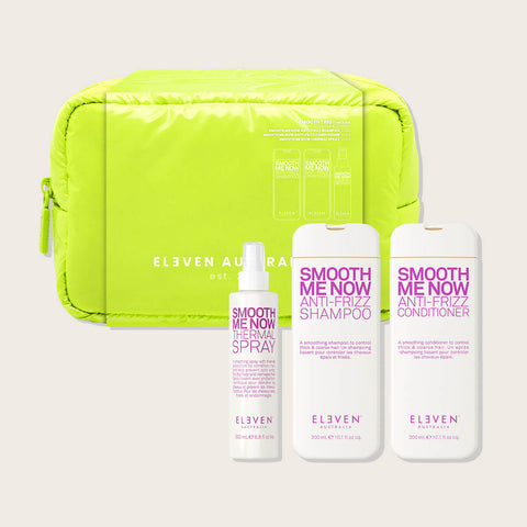 Coffret capillaire des fêtes Eleven Australia Smooth avec shampoing et soin pour cheveux lisses et brillants