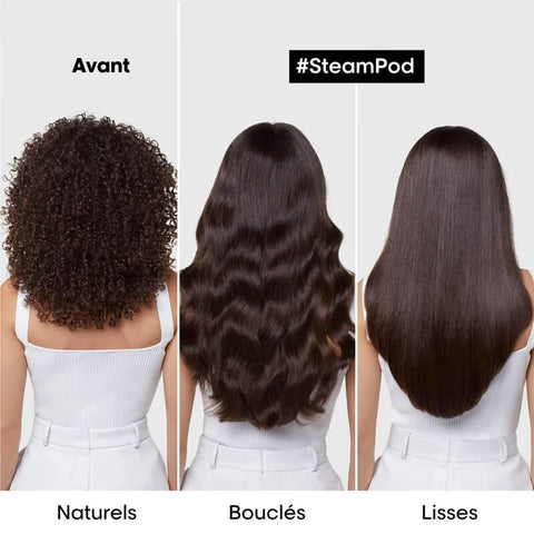 Offre L'Oréal Professionnel SteamPod 4 avec promotion spéciale, fer à lisser professionnel pour cheveux lisses et brillants.