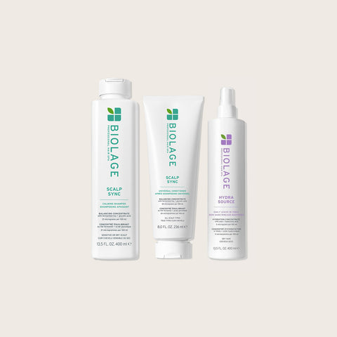 Offre Biolage pour une routine apaisante du cuir chevelu, produits de soin capillaire pour un confort optimal