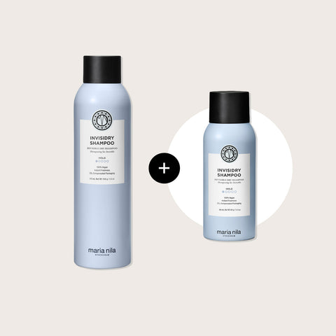 Offre Maria Nila : shampooing sec Invisidry et format voyage gratuit, visible dans cette image.
