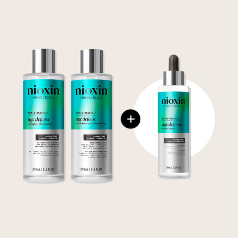 NIOXIN - Promotion 1x Shampooing + 1x Conditionneur + 1x Sérum Age Defense gratuit
