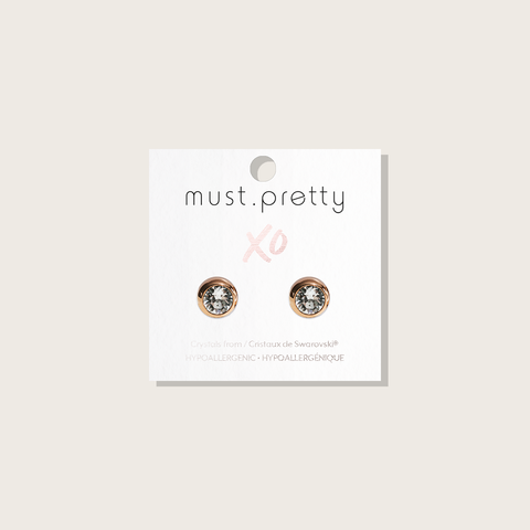 Boucle d'Oreilles Bezel Cristal Collection XO Must.Pretty
