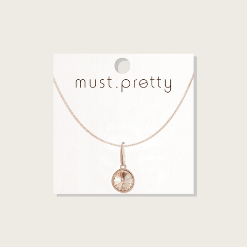 Collier pendentif or rose – Silk
