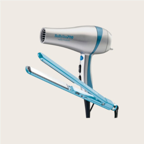 Duo séchoir/fer plat ultra mince Nano Titanium #BNTPP51C